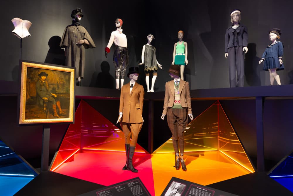 The "Gender Bending Fashion" exhibition at the Museum of Fine Arts. (Courtesy Michael Blanchard)