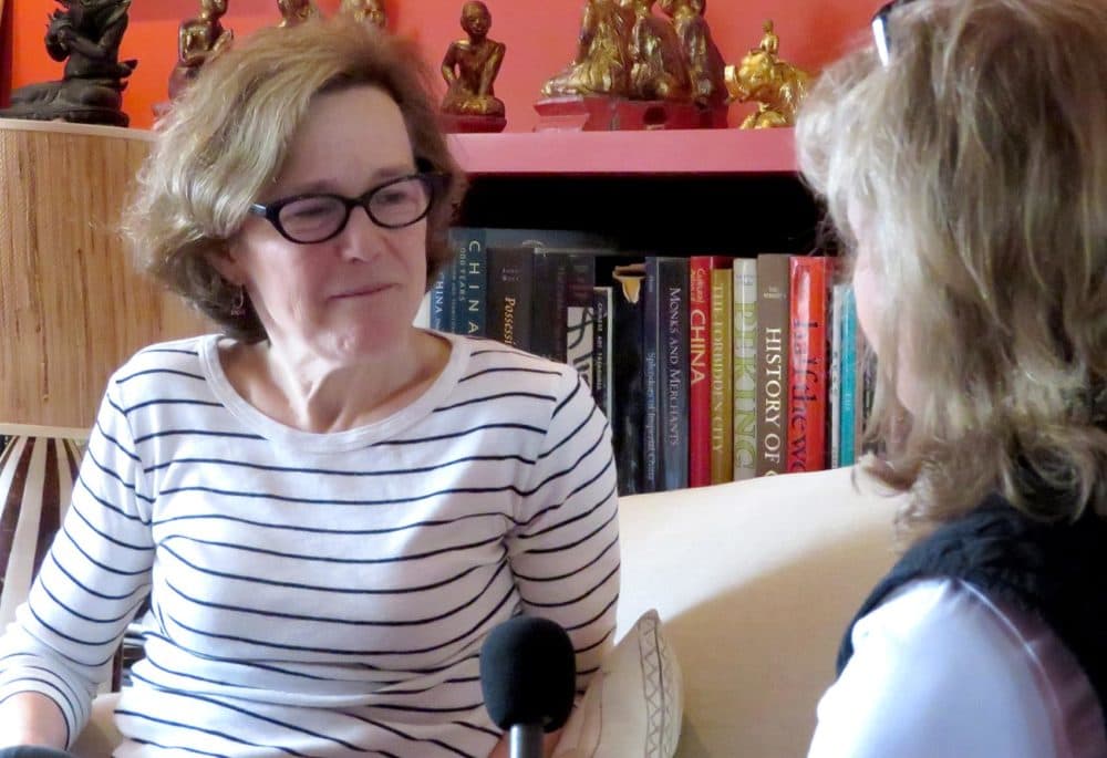 Here & Now's Robin Young interviews journalist and author Janny Scott. (Emiko Tamagawa/Here & Now)