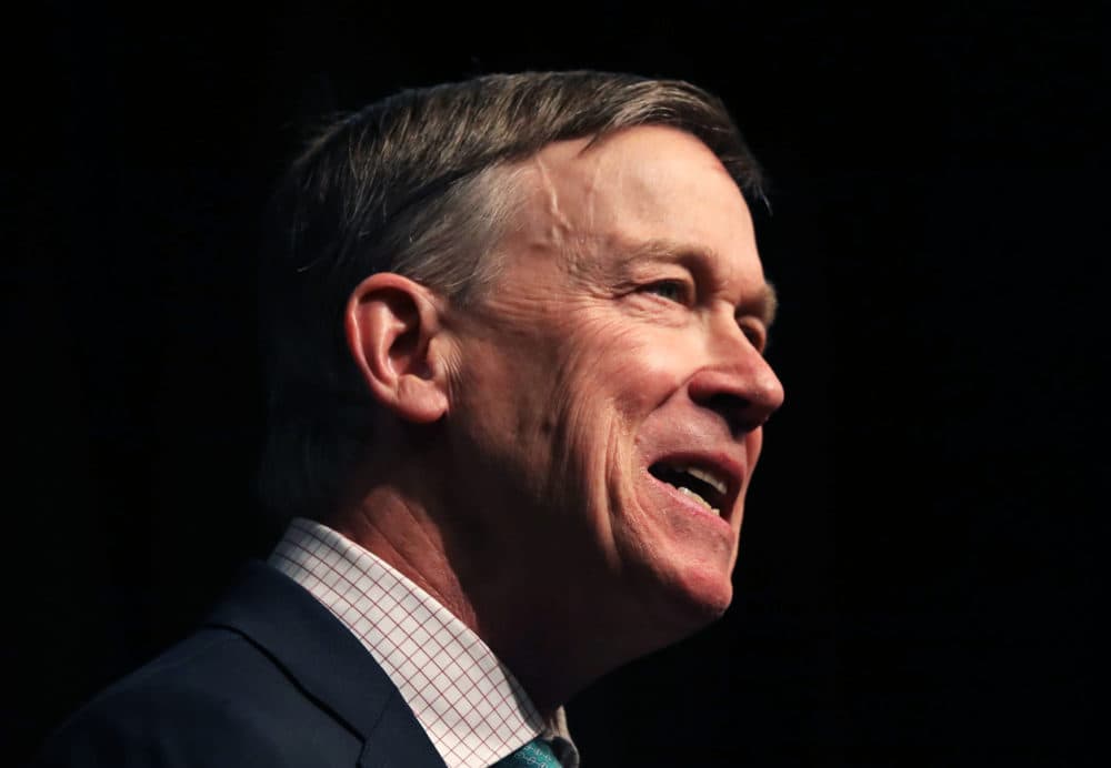 Democratic presidential candidate and former Colorado Gov. John Hickenlooper speaks at the National Action Network's annual convention on April 5, 2019 in New York City. (Spencer Platt/Getty Images)