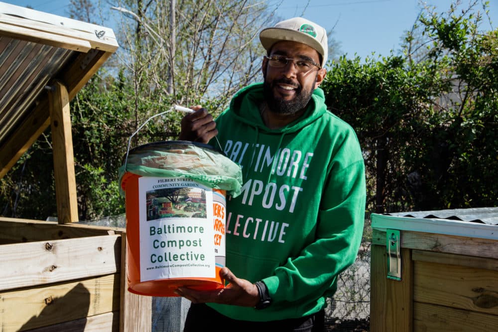 Marvin Hayes, director of the Baltimore Compost Collective, wants to offer the city an alternative to burning its garbage. (Rosem Morton for Here & Now)
