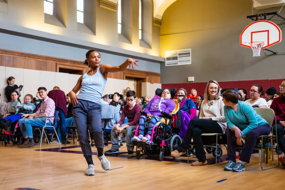 Samantha Figgins performs at Kennedy Day School in Brighton. (Courtesy Robert Torres)