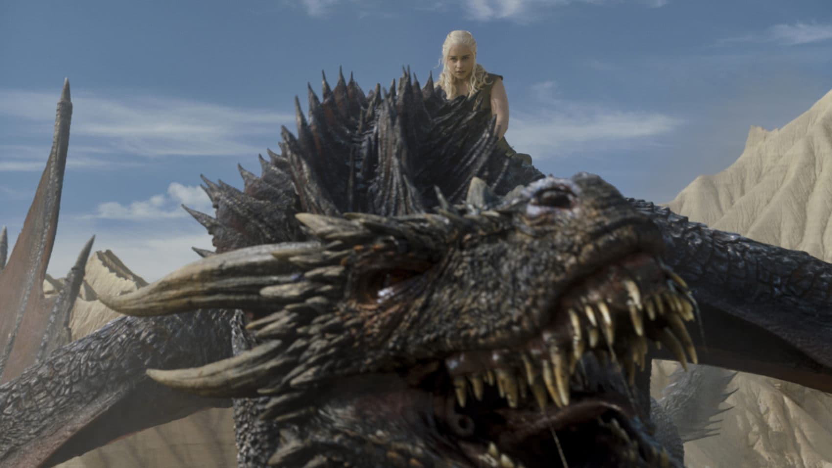 Emilia Clarke as Daenerys Targaryen (and friend) in "Game of Thrones." (Courtesy HBO)
