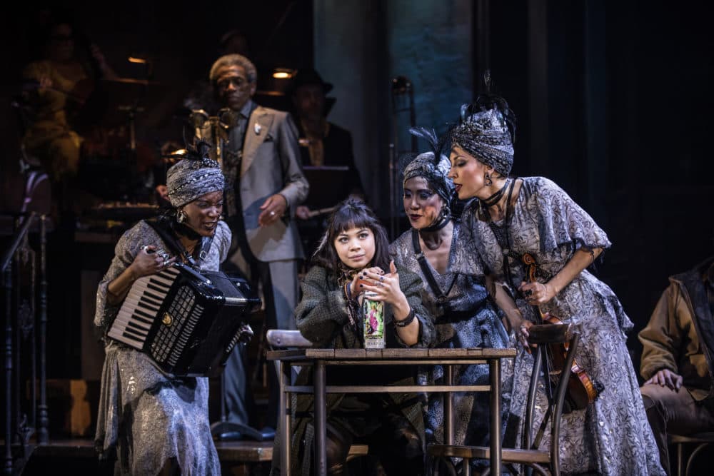 Eva Noblezada and the Broadway cast of Hadestown. (Matthew Murphy/Courtesy of the production)