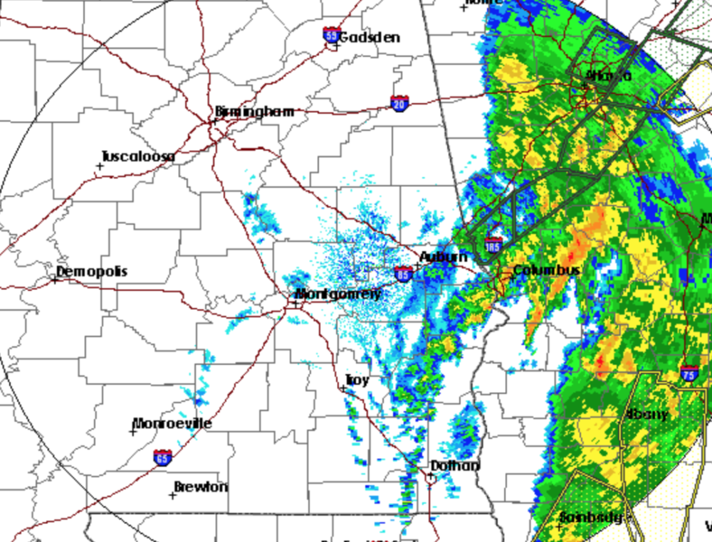 A weather map of Alabama. (National Weather Service)