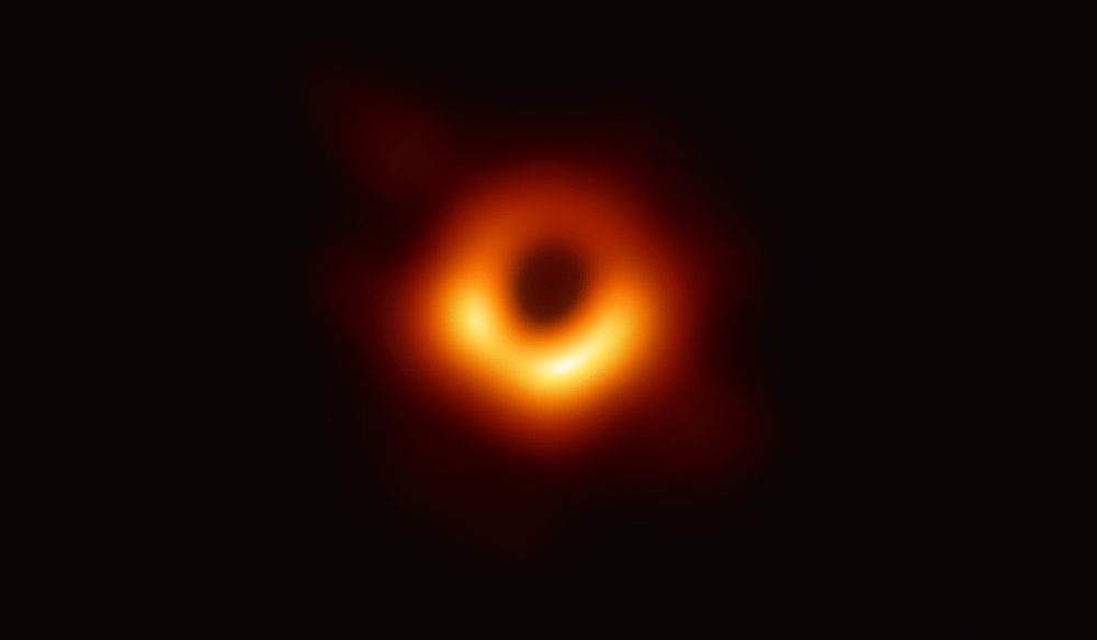 The first-ever image of a black hole was released Wednesday. (Courtesy: Event Horizon Telescope collaboration et al.)