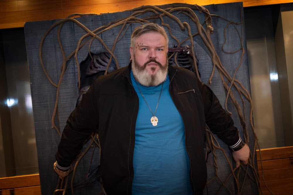 Kristian Nairn, who plays Hodor in "Game of Thrones," visited Boston fans. (Courtesy Casey Photography)