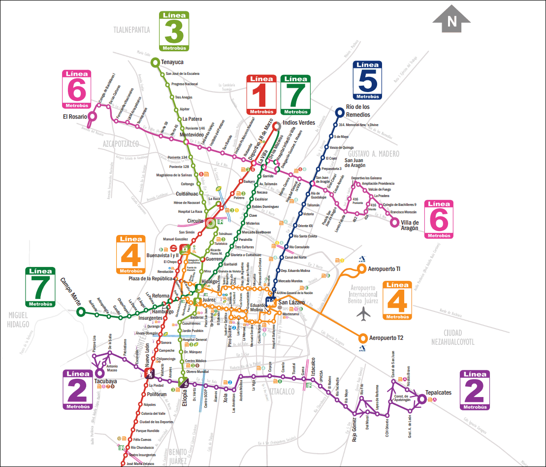 Map Mexico City Bus Map – Corona Todays