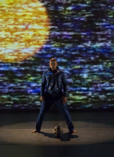 Marc Bamuthi Joseph in "/peh-LO-tah/." (Courtesy Bethanie Hines)