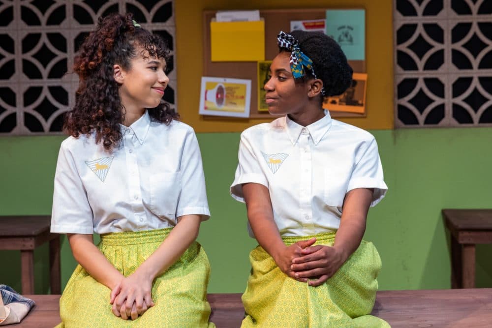 Victoria Byrd and Ireon Roach in "School Girls; or, the African Mean Girls Play." (Courtesy Maggie Hall Photography)