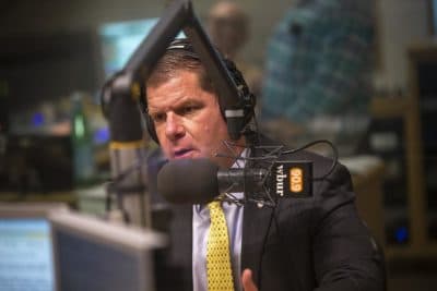 Boston Mayor Marty Walsh in the WBUR studio in May 2019 (Jesse Costa/WBUR)