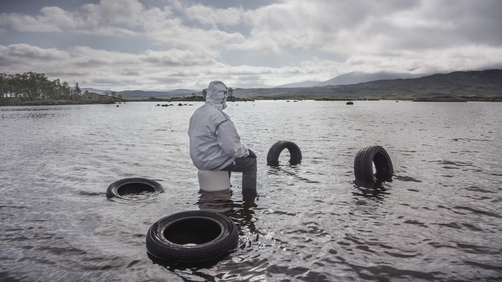 A still from John Akomfrah's "Purple," now on display at the ICA Watershed. (Courtesy Smoking Dogs Films)
