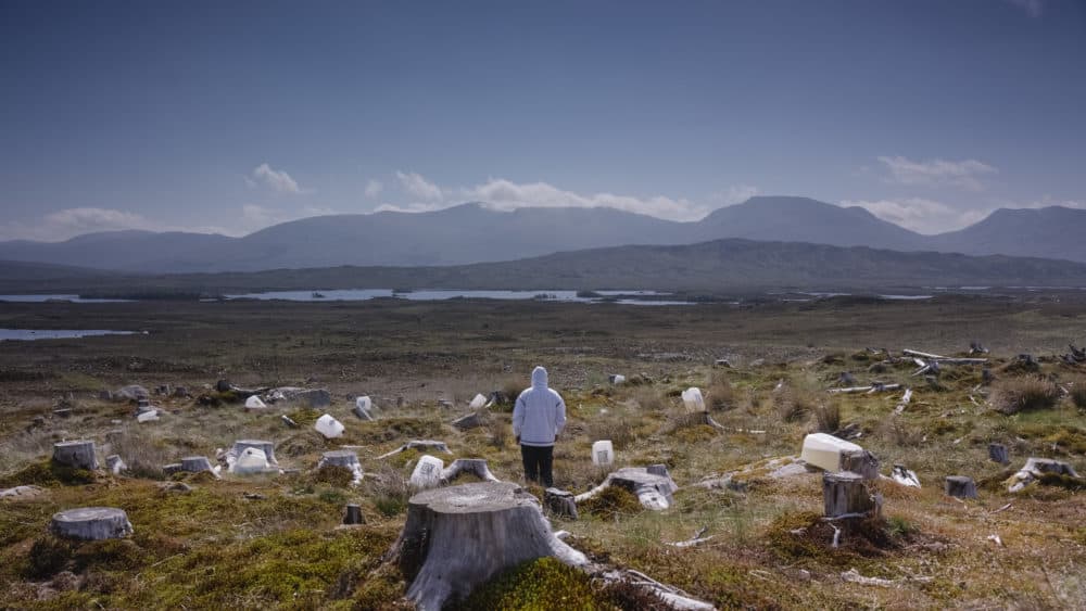 A still from John Akomfrah's "Purple," now on display at the ICA Watershed. (Courtesy Smoking Dogs Films)