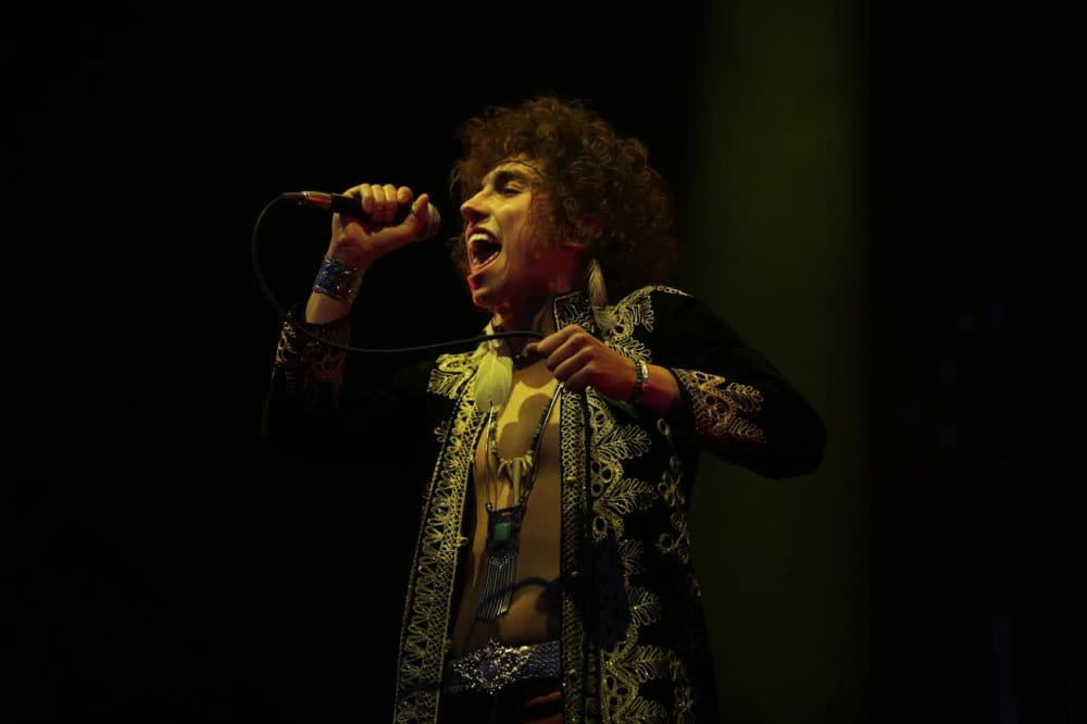 Greta Van Fleet vocalist Josh Kiszka. (Hadley Green for WBUR)