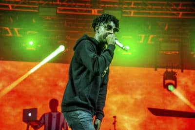 21 Savage performs at the Voodoo Music Experience in 2018 in New Orleans. (Amy Harris/Invision/AP)
