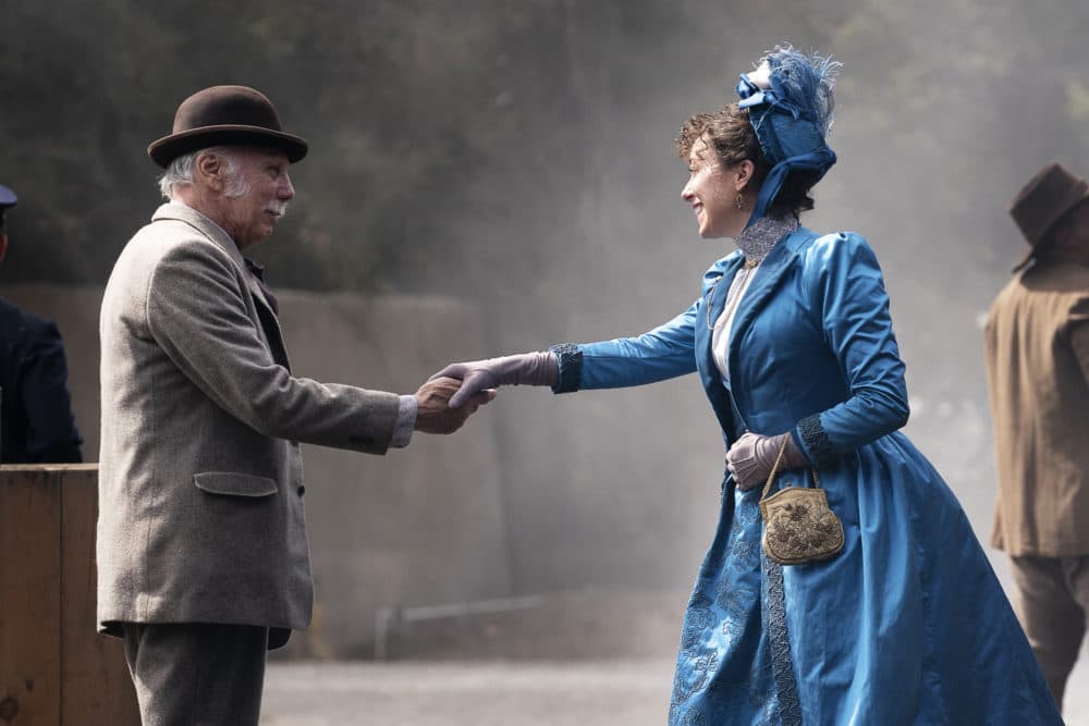 Dayton Callie (left) as Charlie Utter and Molly Parker as Alma Ellsworth in "Deadwood: The Movie." (Courtesy Warrick Page/HBO)