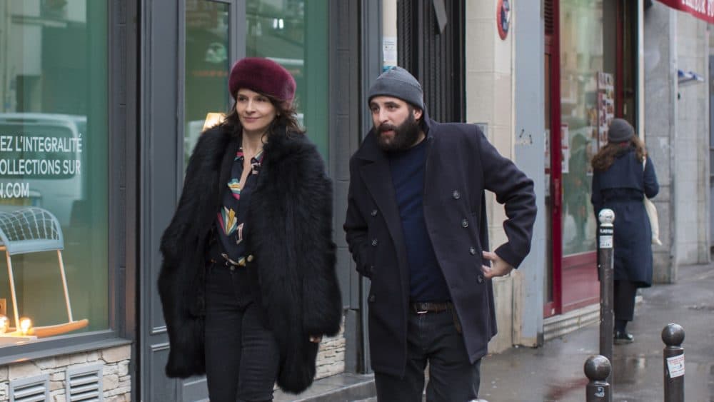 Juliette Binoche as Selena and Vincent Macaigne as Léonard in Olivier Assayas' "Non-Fiction." (Courtesy IFC Films)