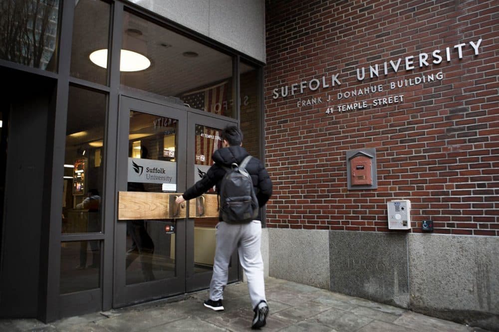 Suffolk University is on a list of more than 400 schools still accepting the applications of students who missed the deadline for fall enrollment. (Jesse Costa/WBUR)