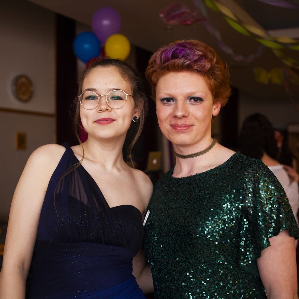 Devin and Jess at Drag Prom (OJ Slaughter for WBUR)