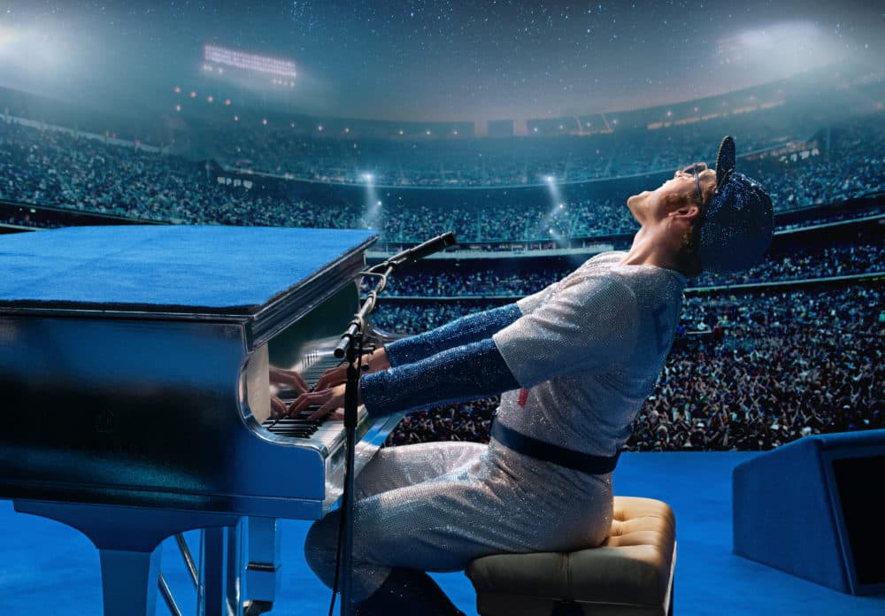 Taron Egerton as Elton John in "Rocketman." (Courtesy Paramount Pictures)