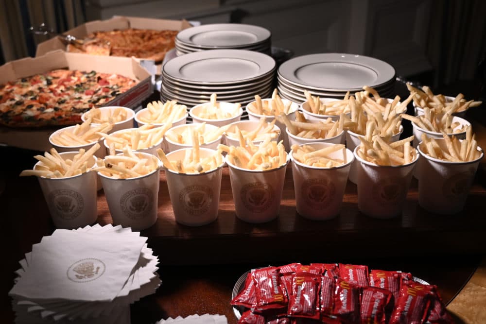 In January, The White House served french fries, pizza and other fast food items to the Clemson Tigers. (Susan Walsh/AP Photo)