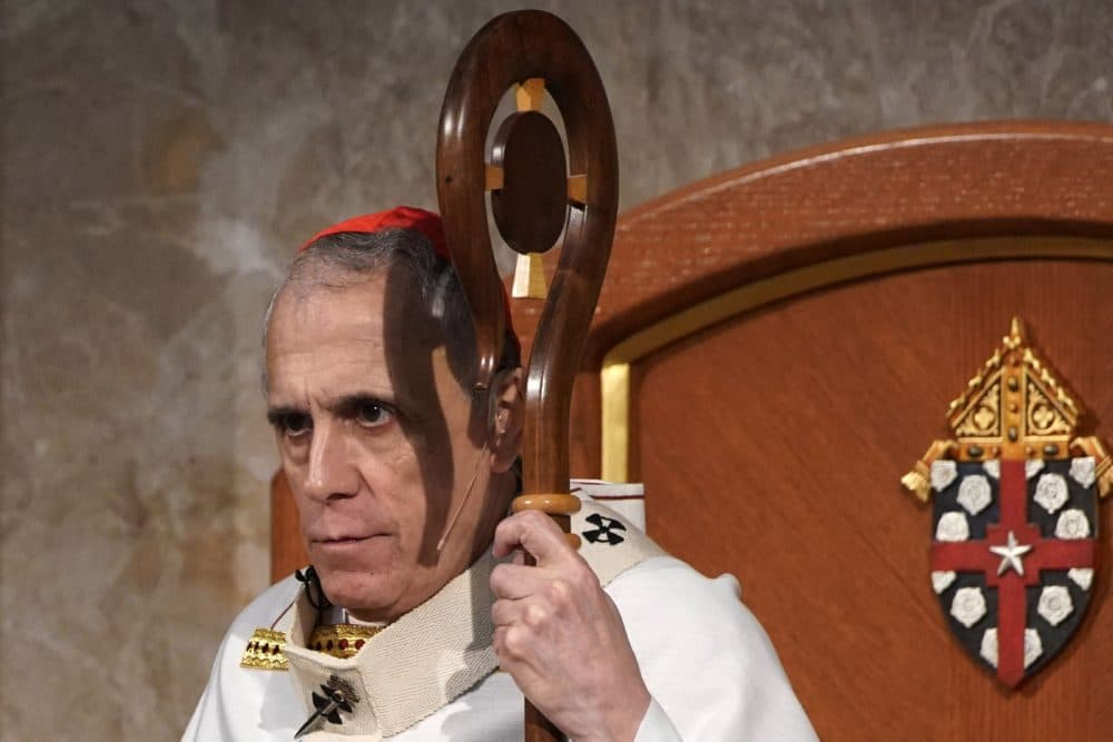 Cardinal Daniel DiNardo presides over a Mass of Ordination for seven candidates for the priesthood at the Co-Cathedral of the Sacred Heart in Houston (David J. Phillip/AP)