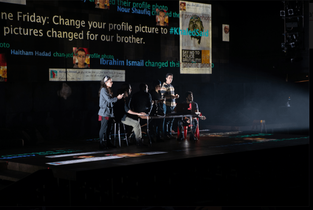 The cast of "We Live in Cairo." (Photo by Evgenia Eliseeva)