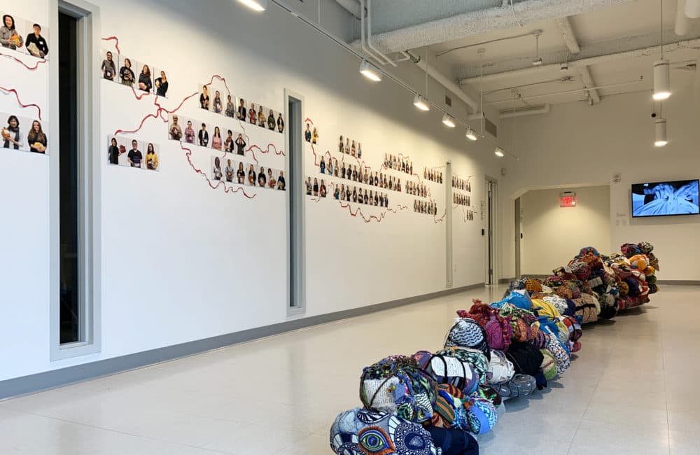 A view of Yu-Wen Wu's exhibition "Leavings/Belongings" at the Pao Arts Center. (Courtesy)