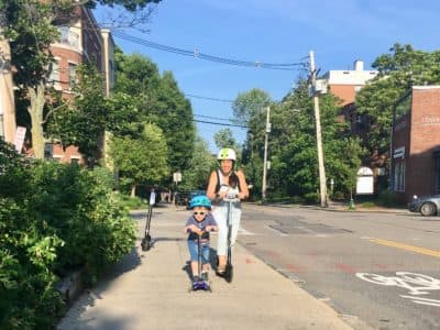 The author and her son.