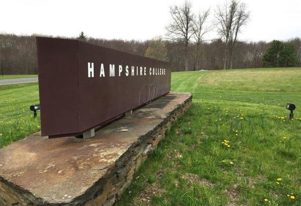 A sign at Hampshire College in Amherst, Massachusetts (Courtesy of Diane Lederman/The Republican/MassLive.com)