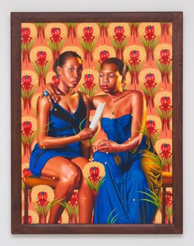 Kehinde Wiley, "The Sisters Zénaïde and Charlotte Bonaparte," 2014. (Courtesy the artist and Roberts Projects, Los Angeles)