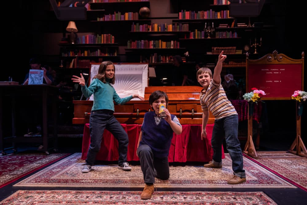 Marissa Simeqi, Luke Gold and Cameron Levesquue in SpeakEasy's "Fun Home." (Courtesy Nile Scott Studios)