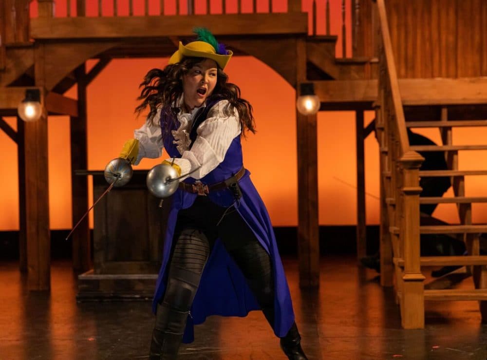 Paige Clark in Greater Boston Stage Company and Front Porch Arts Collective's co-production of "The Three Musketeers." (Courtesy)