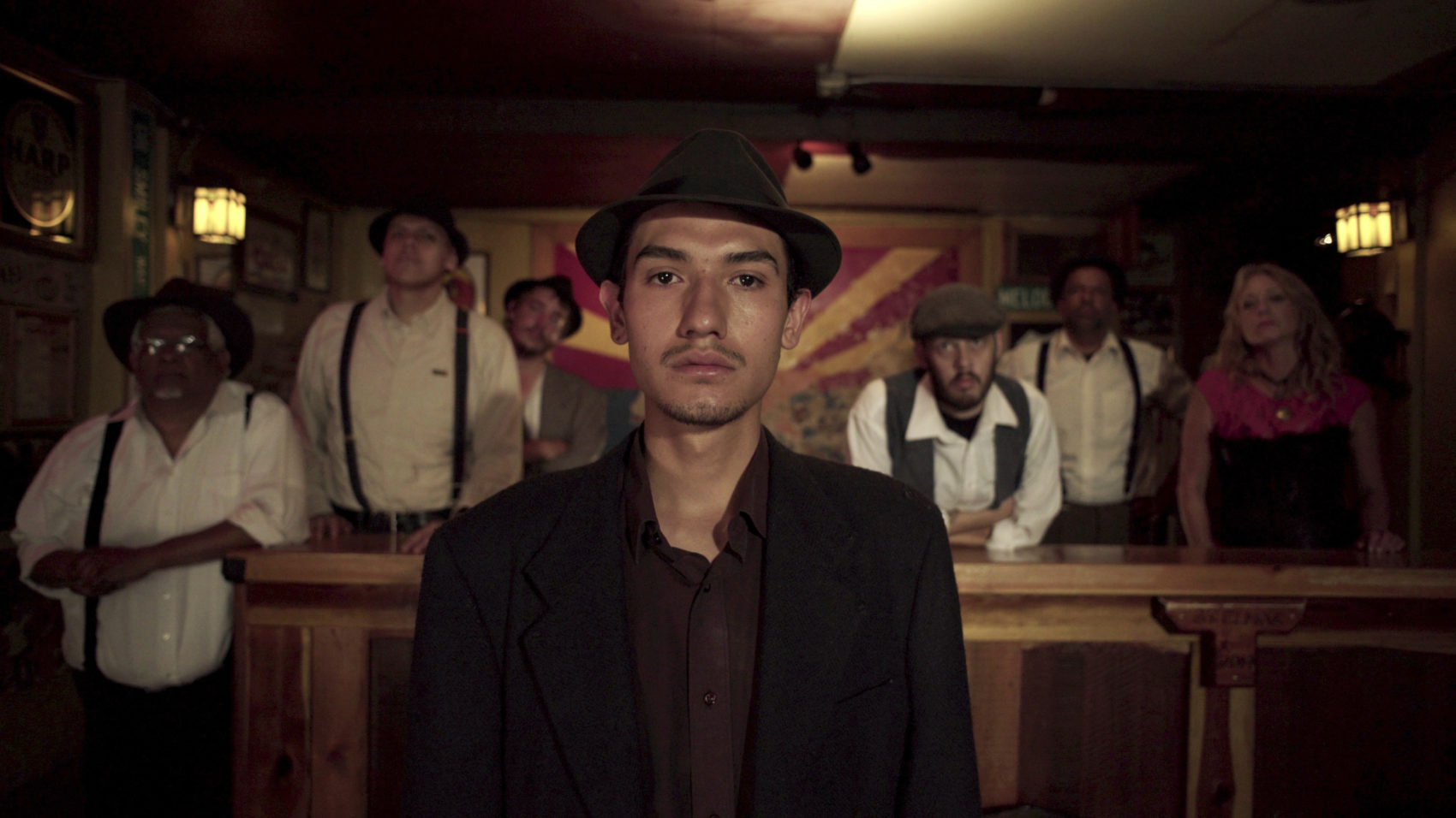 Fernando Serrano, who plays a striking miner in "Bisbee '17," a story of nearly 2,000 miners, most of them immigrants, were pulled violently from their homes and businesses in Bisbee, Ariz., for deportation to the New Mexico desert in 1917. (Jarred Alterman/4th Row Films via AP)