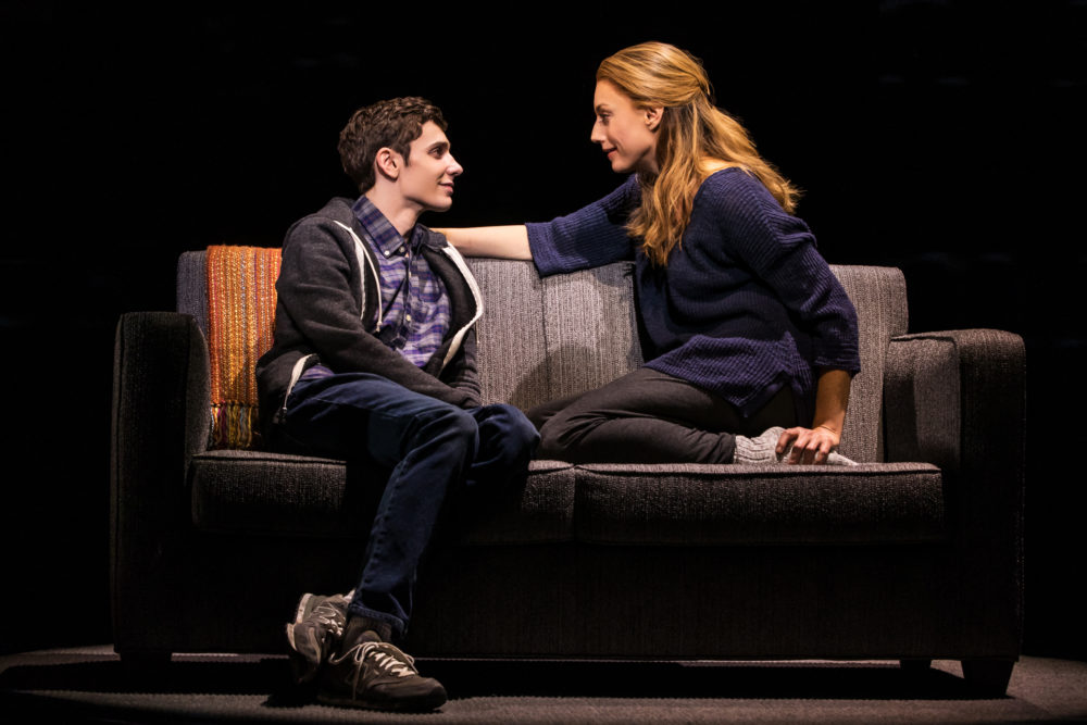 Ben Levi Ross and Jessica Phillips in "Dear Evan Hansen." (Courtesy Matthew Murphy)