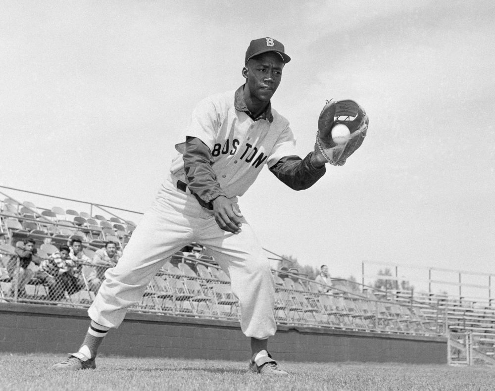 In this April 1959 file photo, Boston Red Sox's Elijah "Pumpsie" Green poses for a photo, location not known. Green, the first black player on the Red Sox, has died. He was 85. (Harold Filan, AP File Photo)