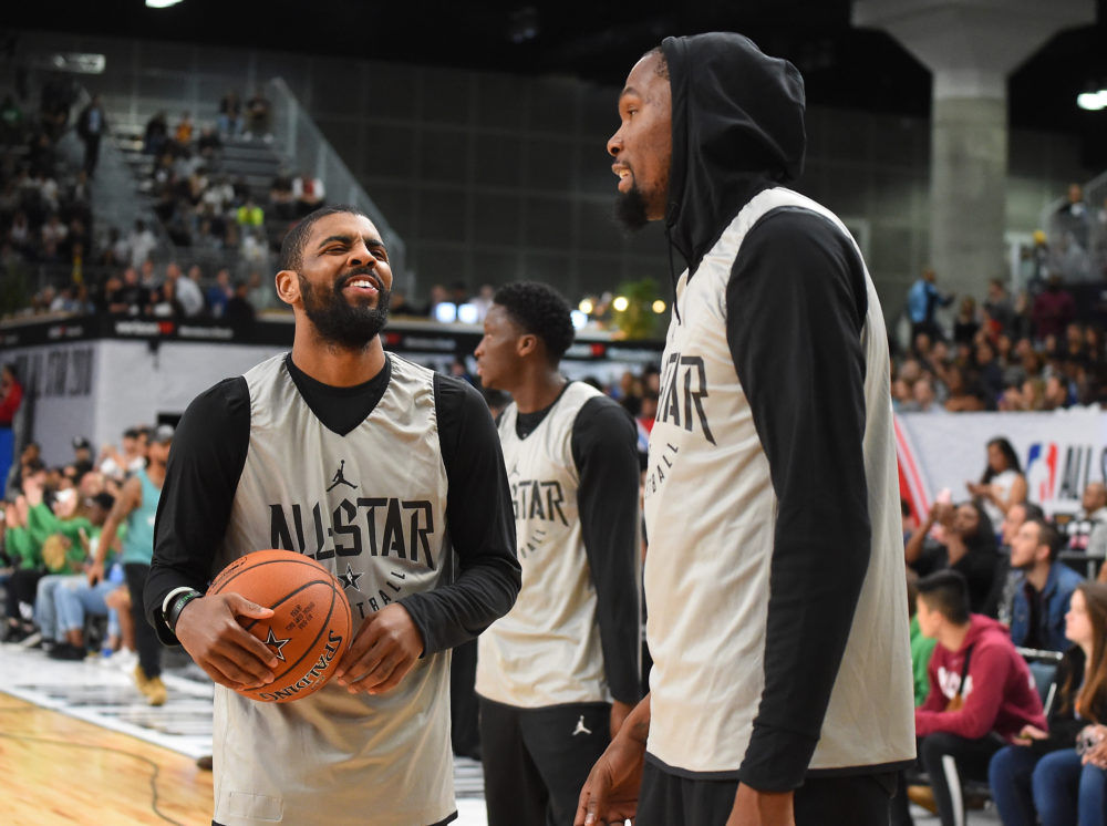 Kyrie Irving and Kevin Durant will be teaming up in Brooklyn. (Jayne Kamin-Oncea/Getty Images)