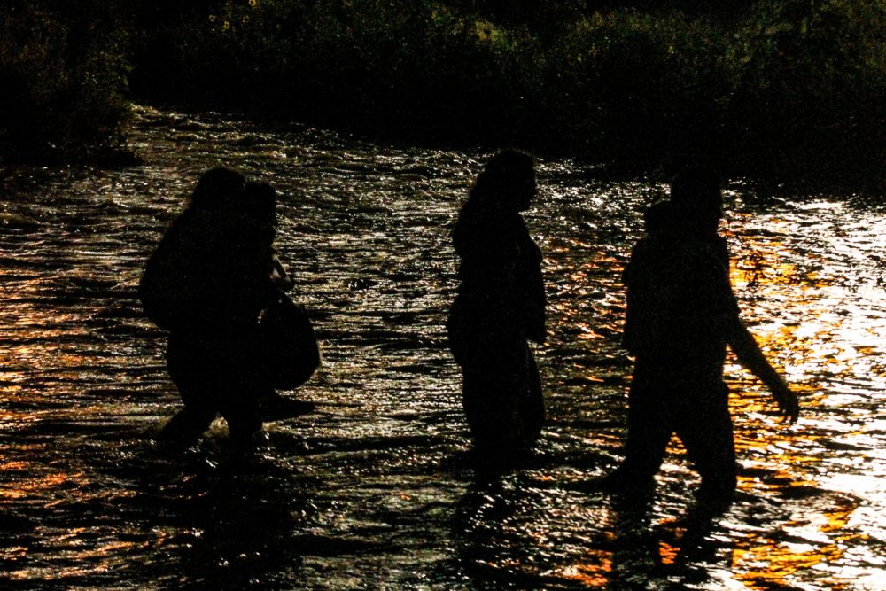 Central American migrants cross the Rio Grande river in Ciudad Juarez, state of Chihuahua, Mexico, on June 12, 2019. (Herika Martinez /AFP/Getty Images)