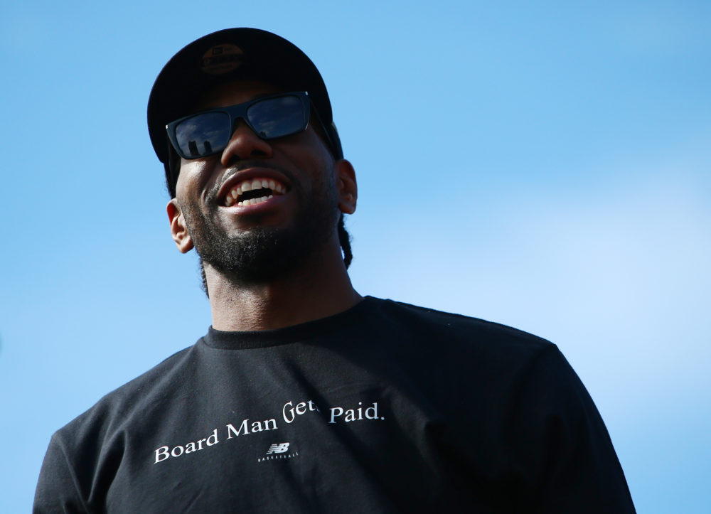 Kawhi Leonard's contract includes a player option after the 2020–21 season. (Photo by Vaughn Ridley/Getty Images)