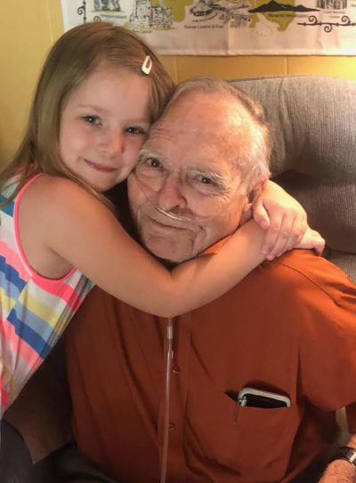 Norah Wood, 6, approached Dan Peterson at a grocery store more than two years ago. They've since stayed friends. (Courtesy Tara Wood)