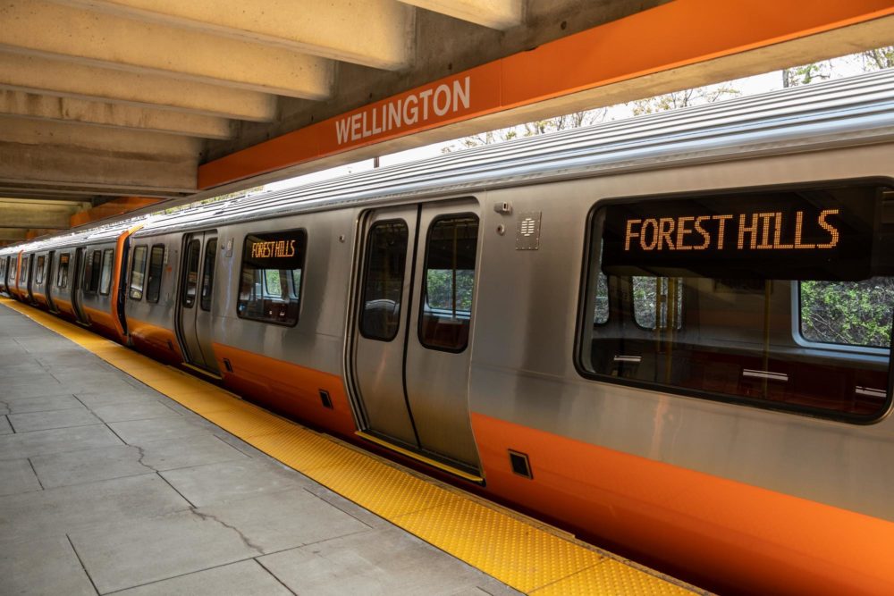 A new Orange Line train. The MBTA said it plans to replace the line's entire fleet by 2022. (Courtesy MBTA)