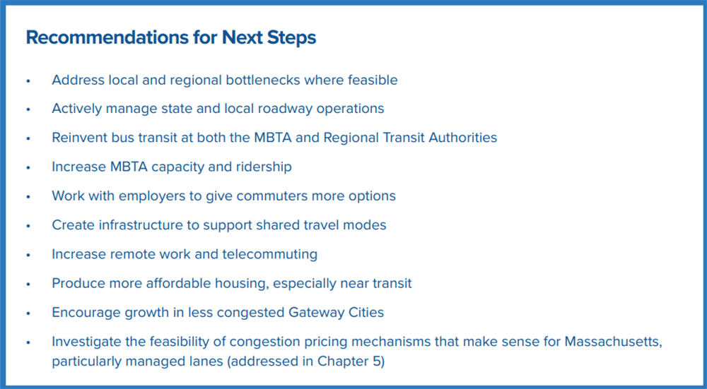 The report's list of recommendations (Courtesy)