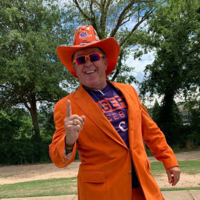 Dean "The Hat" Cox in full Clemson regalia. (Courtesy George Bennett)