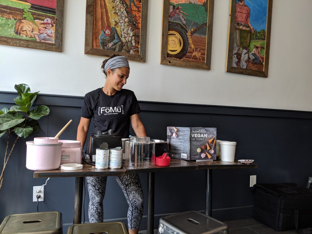 Deena Jalal, founder of FoMu Ice Cream (Jamie Bologna/WBUR)