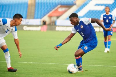 Derrick Etienne Jr. playing for Haiti. (Cooper Neil/AFP/Getty Images)