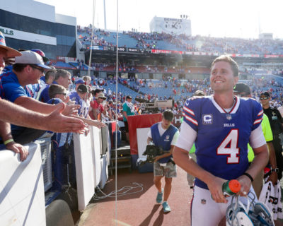 Bills kicker Stephen Hauschka's football career began at Middlebury College in Vermont. (Tom Szczerbowski/Getty Images)
