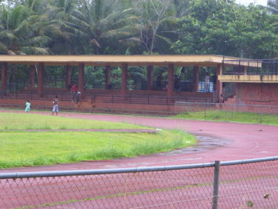 Children play on a field in Kolonia, Pohnpei Island. (Courtesy Paul Watson).