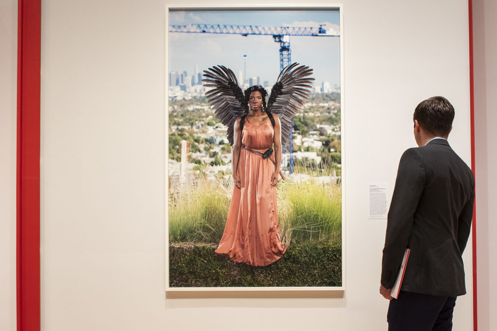 Andrea Bowers' “Trans Liberation: Building a Movement." (Jesse Costa/WBUR)