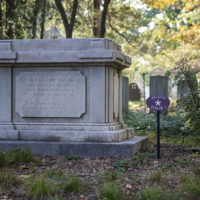 The tomb of Jacob Bigelow at the Mount Auburn Cemetery. (Jesse Costa/WBUR)