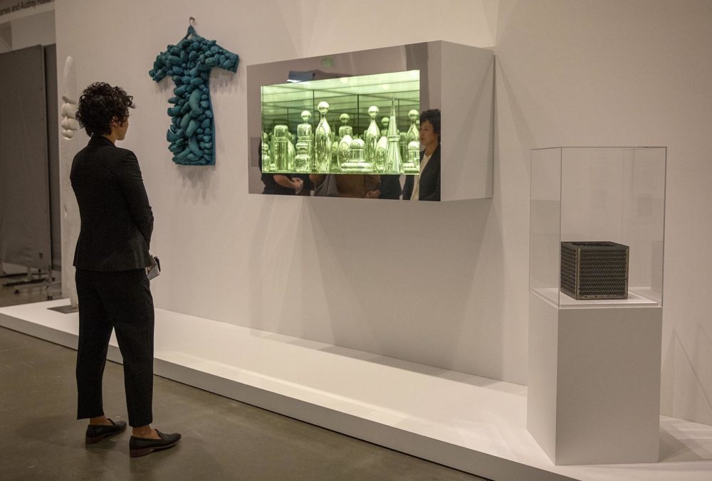 Josiah McElheny's "Czech Modernism Mirrored and Reflected Infinitely" at the ICA. (Robin Lubbock/WBUR)