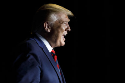 President Donald Trump calls out as he arrives to speak at the 2019 National Historically Black Colleges and Universities Week Conference in Washington, Tuesday, Sept. 10, 2019. (Carolyn Kaster/AP)